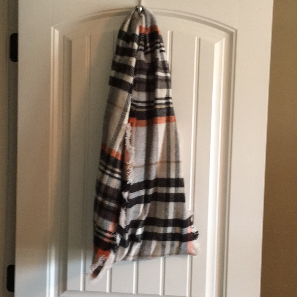 Orange, Black, Tan, & Cream Infinity Scarf